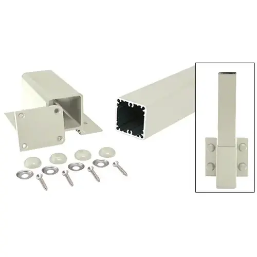 CRL FP42K0W Oyster White 200, 300, 350, and 400 Series 42" Fascia Mount Post Kit