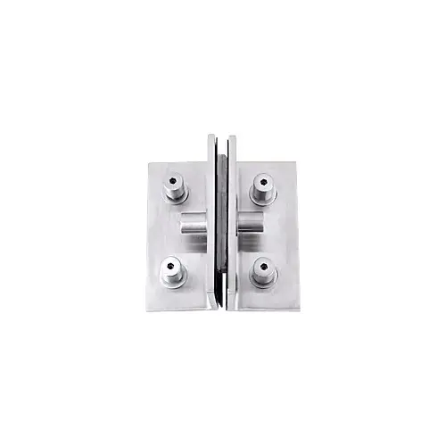 Brushed Stainless 2-Way Glass / 1-Way Wall Rectangular Bracket