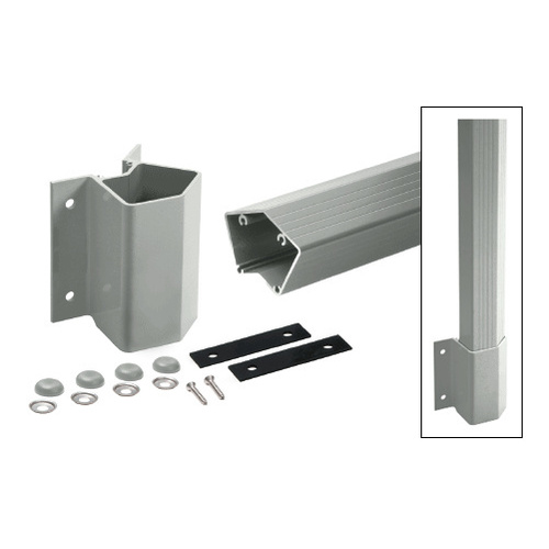 36" Agate Gray Outside 135 Degree Fascia Mount Post Kit for 200, 300, 350, and 400 Series Rails