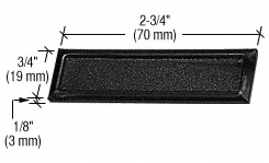 CRL FP89 Black Color Showcase Stick-On Finger Pull
