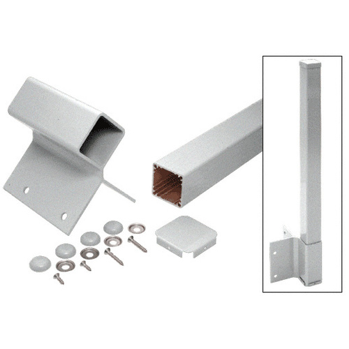 Metallic Silver 36" 200, 300, 350, and 400 Series 90 Degree Fascia Mounted Post Kit