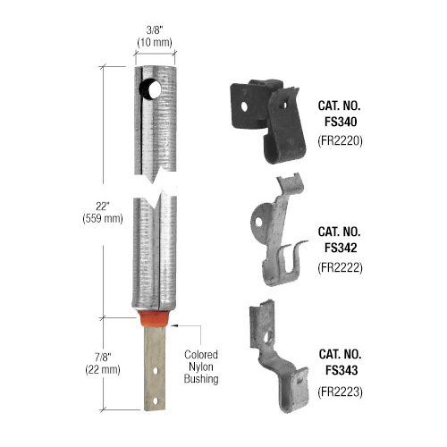 3/8" 2220 Non-Tilt Spiral Balance With FS340 Clip Attached