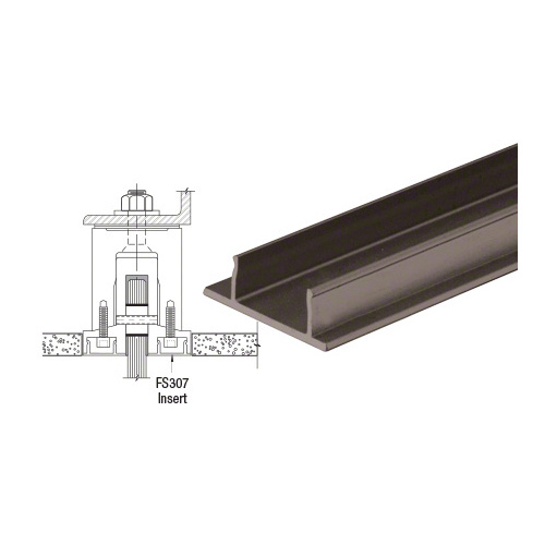 CRL Blumcraft FS307DU Dark Bronze Anodized FS307 Replacement Snap-In Insert for RG200 Base Shoe 144" Stock Length