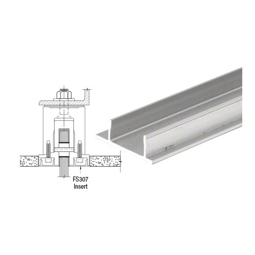 Satin Anodized FS307 Replacement Snap-In Insert for RG450 Base Shoe  48" Stock Length - pack of 3