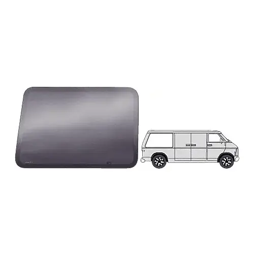 Fixed 'All-Glass' Look Window Passenger Side Rear 1978 - 2004 30-1/4" x 29-1/4" Gray