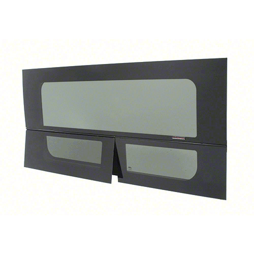 CRL FW395R 2014+ OEM Design 'All-Glass' Look Ram ProMaster Passenger Side Sliding Door T-Vent Window 136" & 159" Wheelbase Only 28% Dark Gray