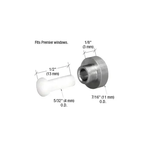 7/16" Steel Sliding Window Flat Roller with Nylon Axle Pin for Premiere Windows