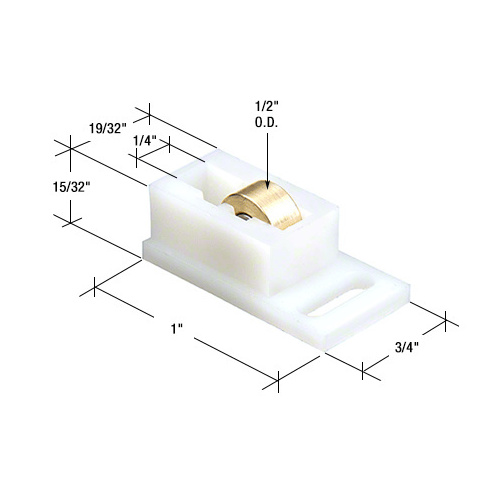 1/2" Nylon Sliding Window Roller for Bee Cee Windows