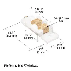 Prime-Line G 3038 3/8 In. Steel Flat-Edge Sliding Window Roller...