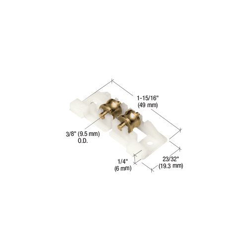 Sling Window Roller with Dual 3/8" Brass Wheels for Merzon Windows