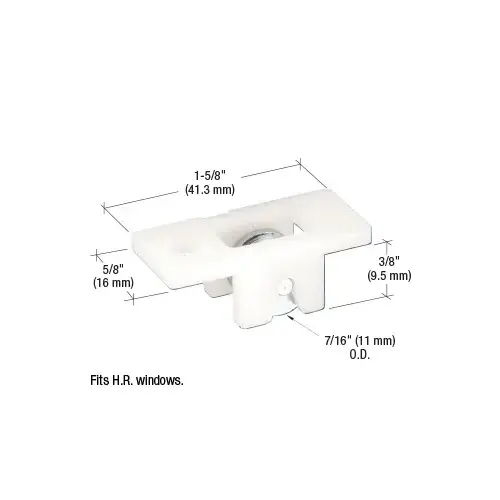 Sliding Window Roller with 7/16" Steel Wheel for H.R. Windows