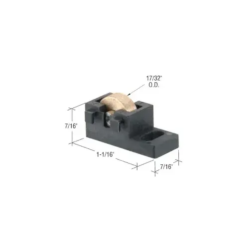 Sliding Window Roller with 17/32" Brass Wheel - Rollyson Series 400