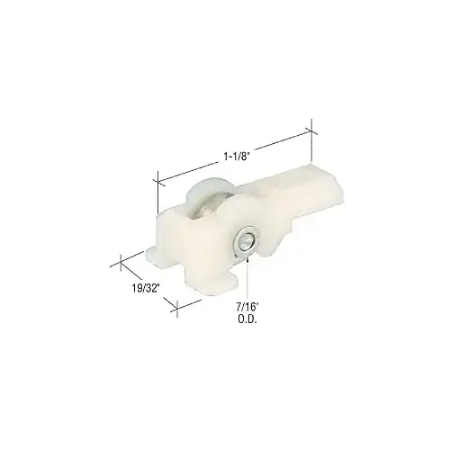 7/16" Flat Edge Steel Window Roller with 19/32" Housing for Pennco Windows