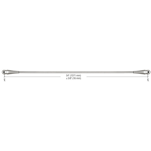 CRL GAS154BS 316 Brushed Stainless 54" Glass Awning System Connecting Rod for 48" Wide Panels