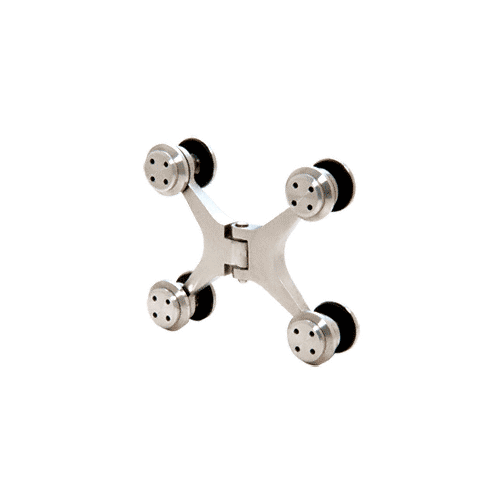 316 Polished Stainless Sydney Series Glass-to-Glass Mount Hinge
