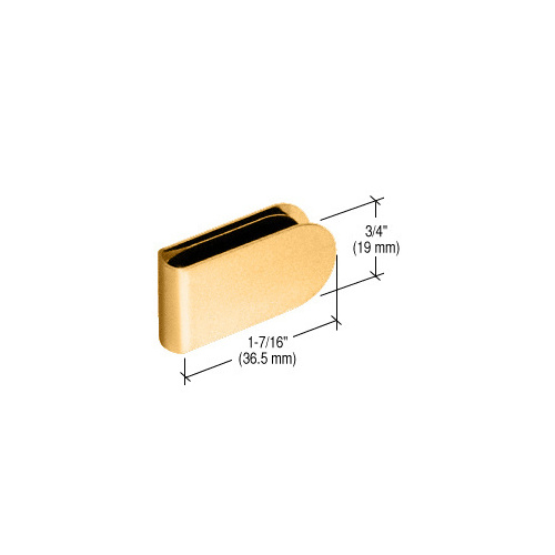 CRL GDH90BR Brass Rounded Strike Plate