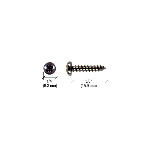 CRL GDHSCBL Black Mounting Screw for Hinges and Magnetic Glass Door Latches - pack of 50