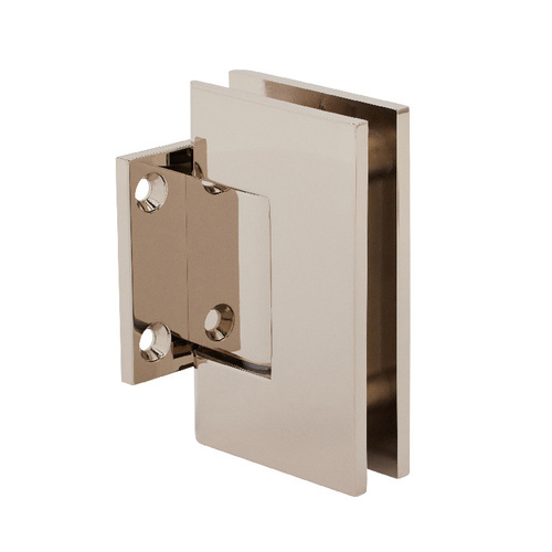 Polished Nickel Geneva Series 5 Degree Pre-Set Wall Mount Short Back Plate Hinge