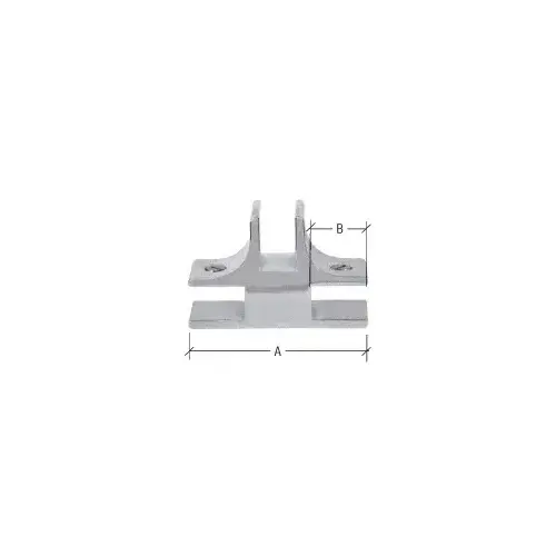 Chrome 1-1/2" Long 3-Way 90 Degree Deluxe Glass Furniture Connector for 1/2" Glass