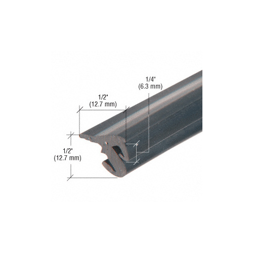 CRL GGT38100 3/8" Roll-In EPDM Gasket for Tapered Sidelite Rails - 100' Roll Black