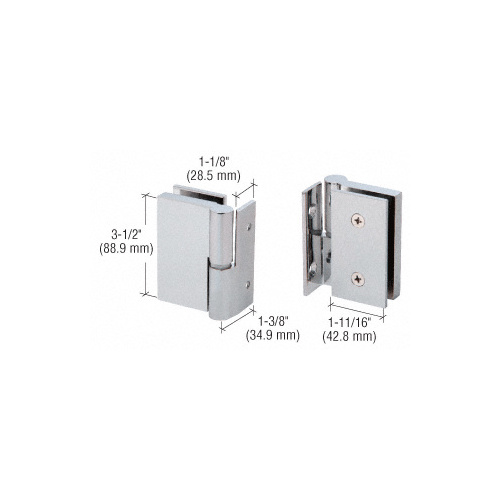 316 Brushed Stainless Single Acting Left Hand Wall-to-Glass Gate Hinge