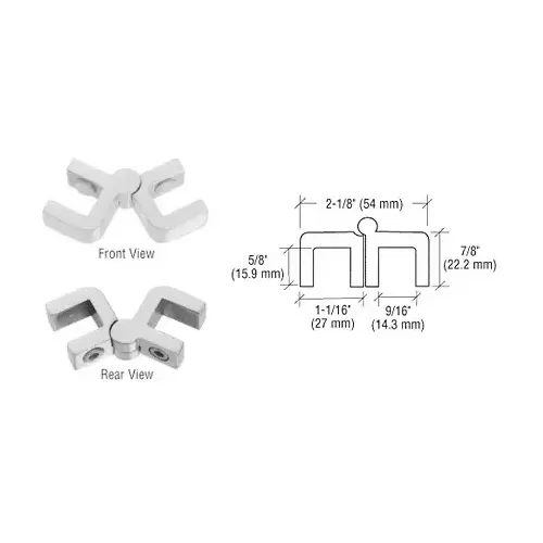 CRL GHB100CH Chrome Glass Hinge Bracket