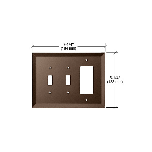 Bronze Double Toggle Designer Glass Mirror Plate