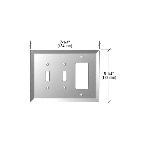 Gray Double Toggle Designer Glass Mirror Plate