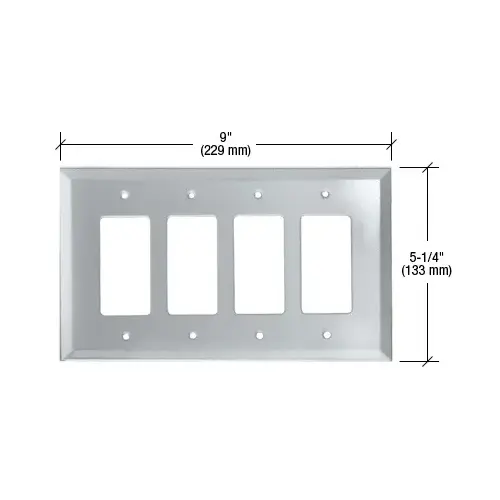 CRL GMP17C Clear Quad Designer Glass Mirror Plate