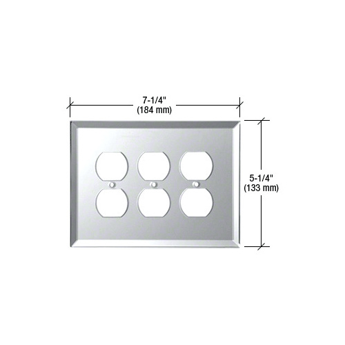 Clear Triple Duplex Glass Mirror Plate