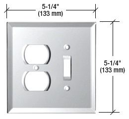 CRL GMP7C Clear Duplex and Toggle Combo Glass Mirror Plate