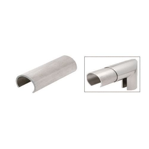 Mill Aluminum 4" x 2-1/2" Oval Connector Sleeve for Cap Railing, Cap Rail Corner, and Hand Railing