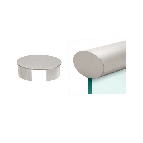 Satin Anodized 4" x 2-1/2" Oval End Cap for Cap Railing