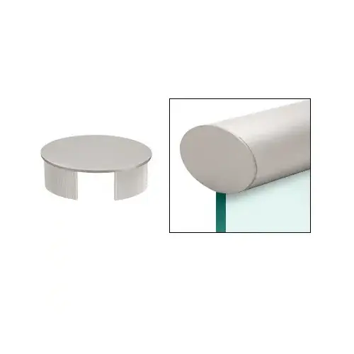 Satin Anodized 4" x 2-1/2" Oval End Cap for Cap Railing