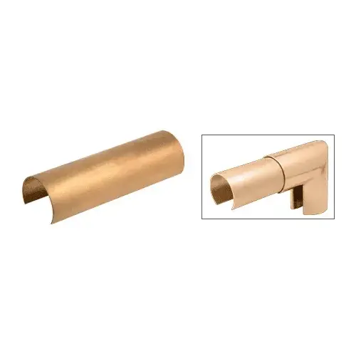 CRL GR20CSB Satin Brass 2" Connector Sleeve for Cap Railing, Cap Rail Corner, and Hand Railing