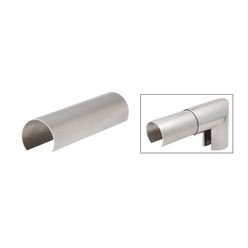 CRL GR15CSS Stainless Steel Connector Sleeve for 1-1/2" Cap Railing, Cap Rail Corner, and Hand Railing