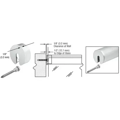 Mill Stabilizing End Cap for 2-1/2" Cap Railing