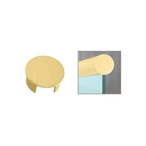 Satin Brass End Cap for 2" Cap Railing