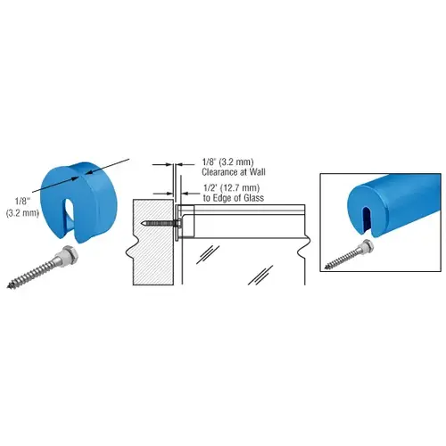 Painted Stabilizing End Cap for 3" Cap Railing