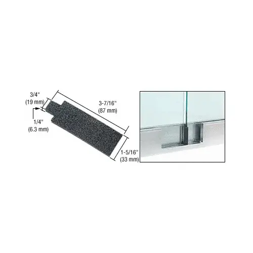 3/4" High Density Foam Spacing and Sealing Pads Black