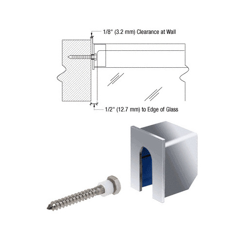 316 Polished Stainless Stabilizing End Cap for 11 Gauge Cap Railings