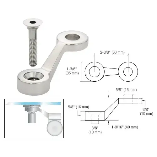 CRL GRP1PS 316 Polished Stainless Single Arm Spider Fitting Post Mount