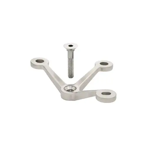 CRL GRP3BS Brushed Stainless Mini-Post Mount 3-Arm Spider Fitting