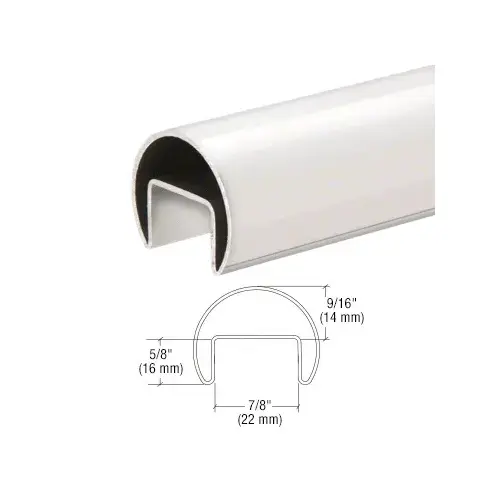 316 Polished Stainless 1-1/2" Roll Form Cap Rail - 19 ft-8"