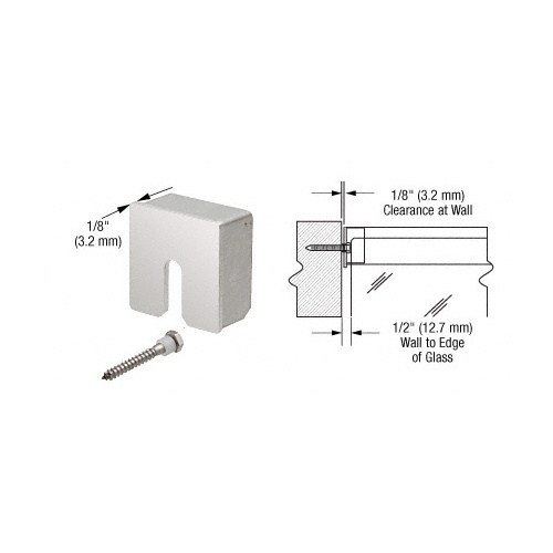 Polished Stainless Square Stabilizing End Cap for 2" Square Cap Railing