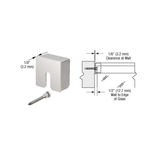 Polished Stainless Square Crisp Stabilizing End Cap for 2" Square Cap Railing