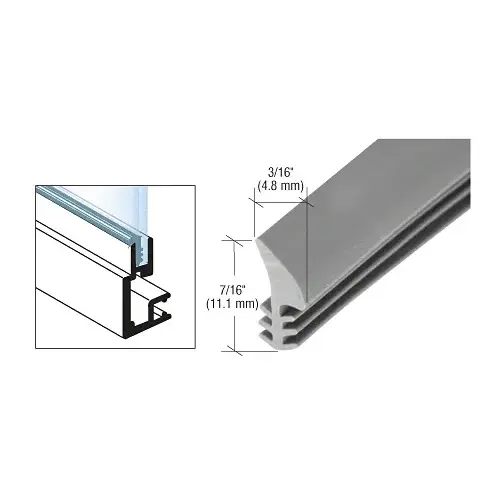 CRL GS301C Gray Universal Glazing Spline - 100 ft Roll