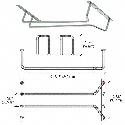 CRL GSR10CH Chrome Finish Glass Stemware Rack