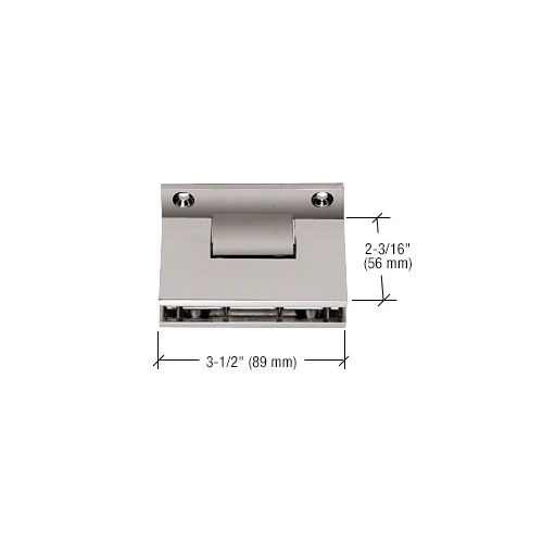 CRL GTC037BN Brushed Nickel Geneva 3-Point Movable Square Style Transom Clamp