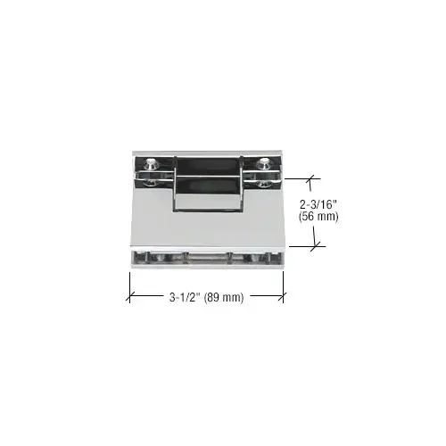 CRL GTC037CH Polished Chrome Geneva 3-Point Movable Square Style Transom Clamp